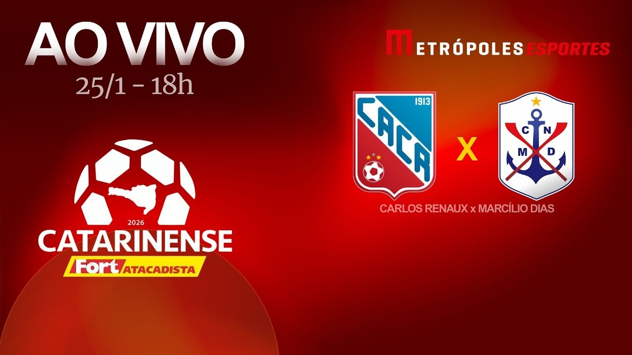CATARINENSE 2026 - CARLOS RENAUX x MARC&Iacute;LIO DIAS - AO VIVO E COM IMAGENS - 25.01.26