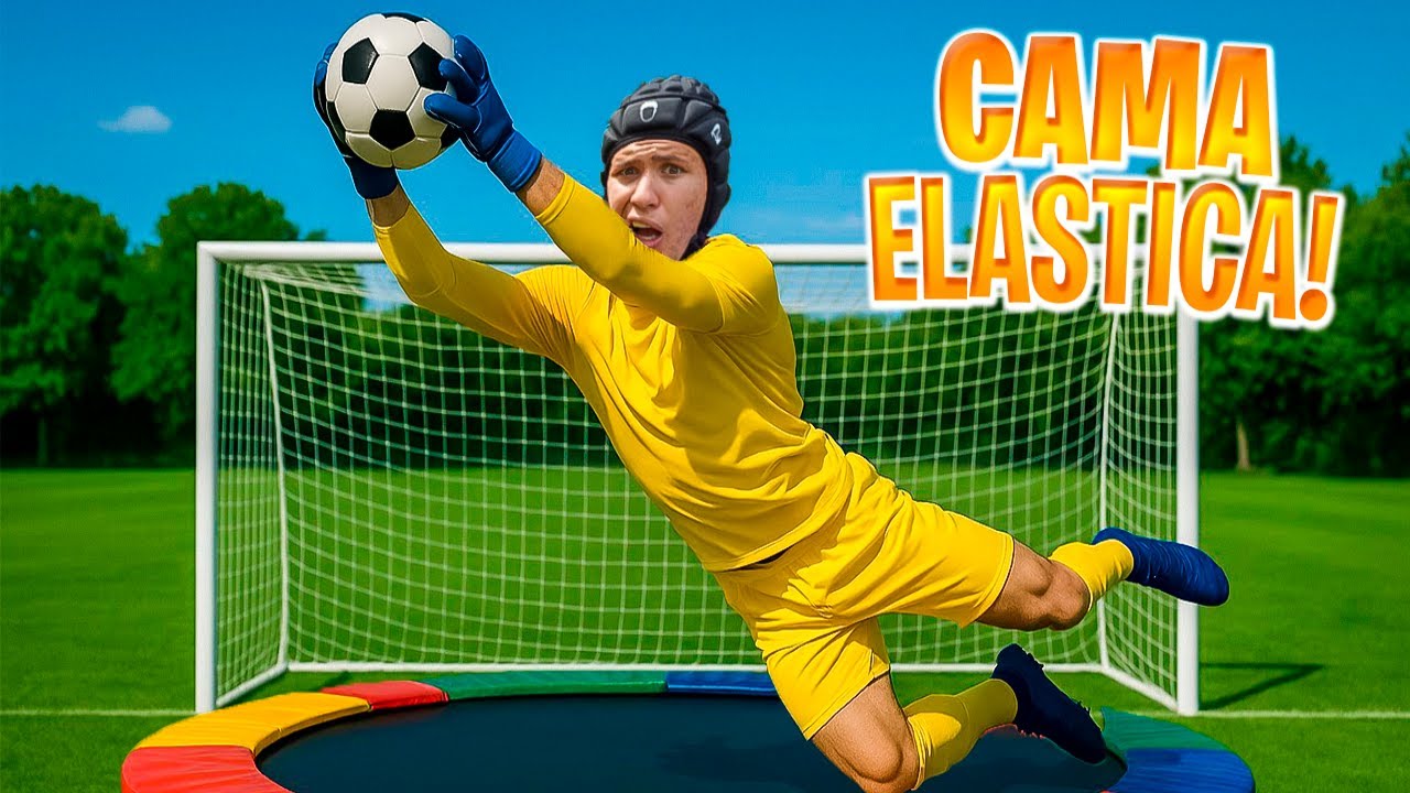 COLOQUEI UMA CAMA ELASTICA DENTRO DO GOL