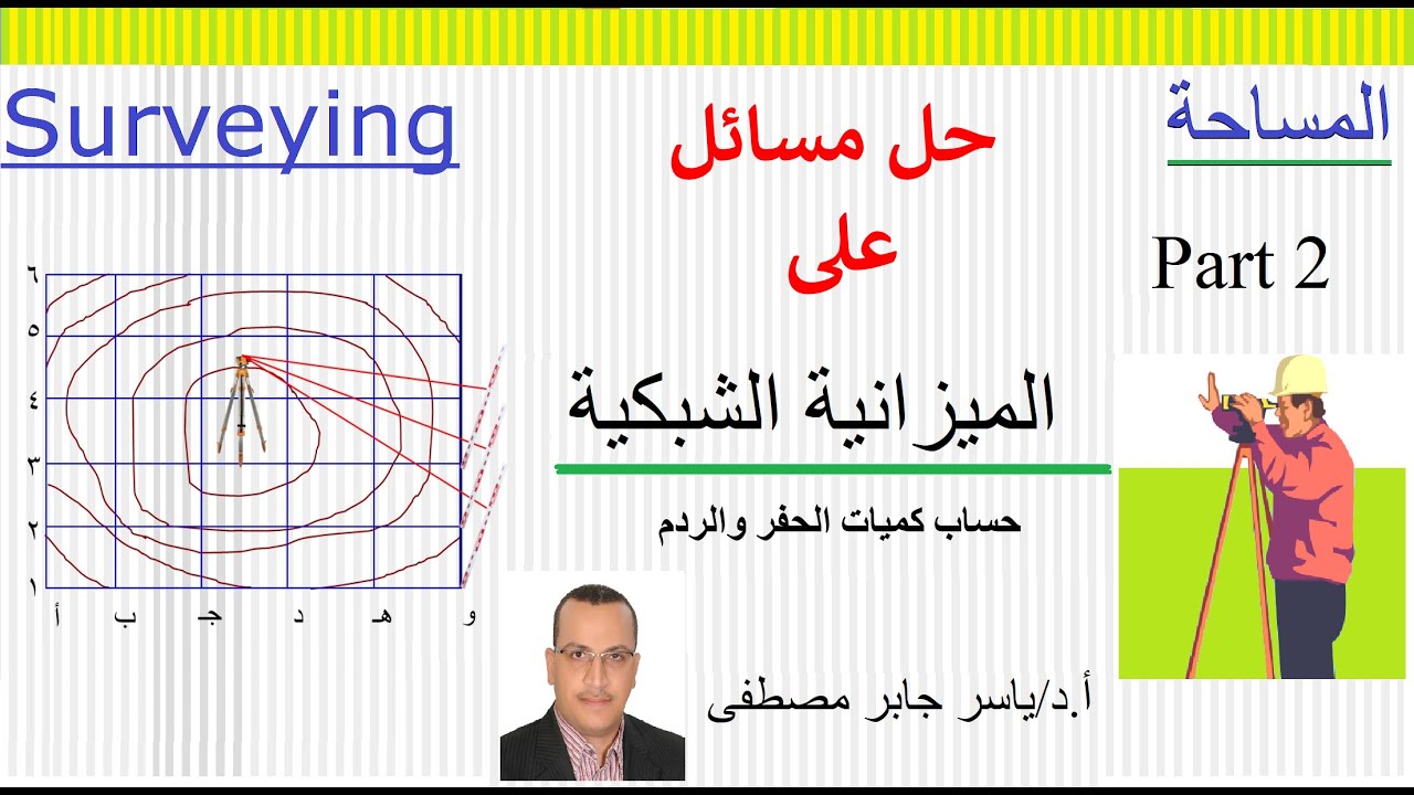 الميزانية الشبكية وحساب كميات الحفر والردم - حل مسائل - الجزء الثاني