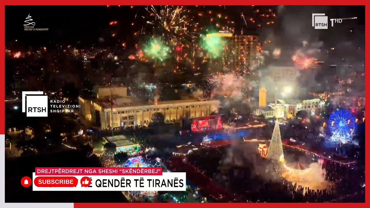 Hyn Viti i Ri 2026, Shqip&euml;ria e pret me spektak&euml;l fishekzjarr&euml;sh