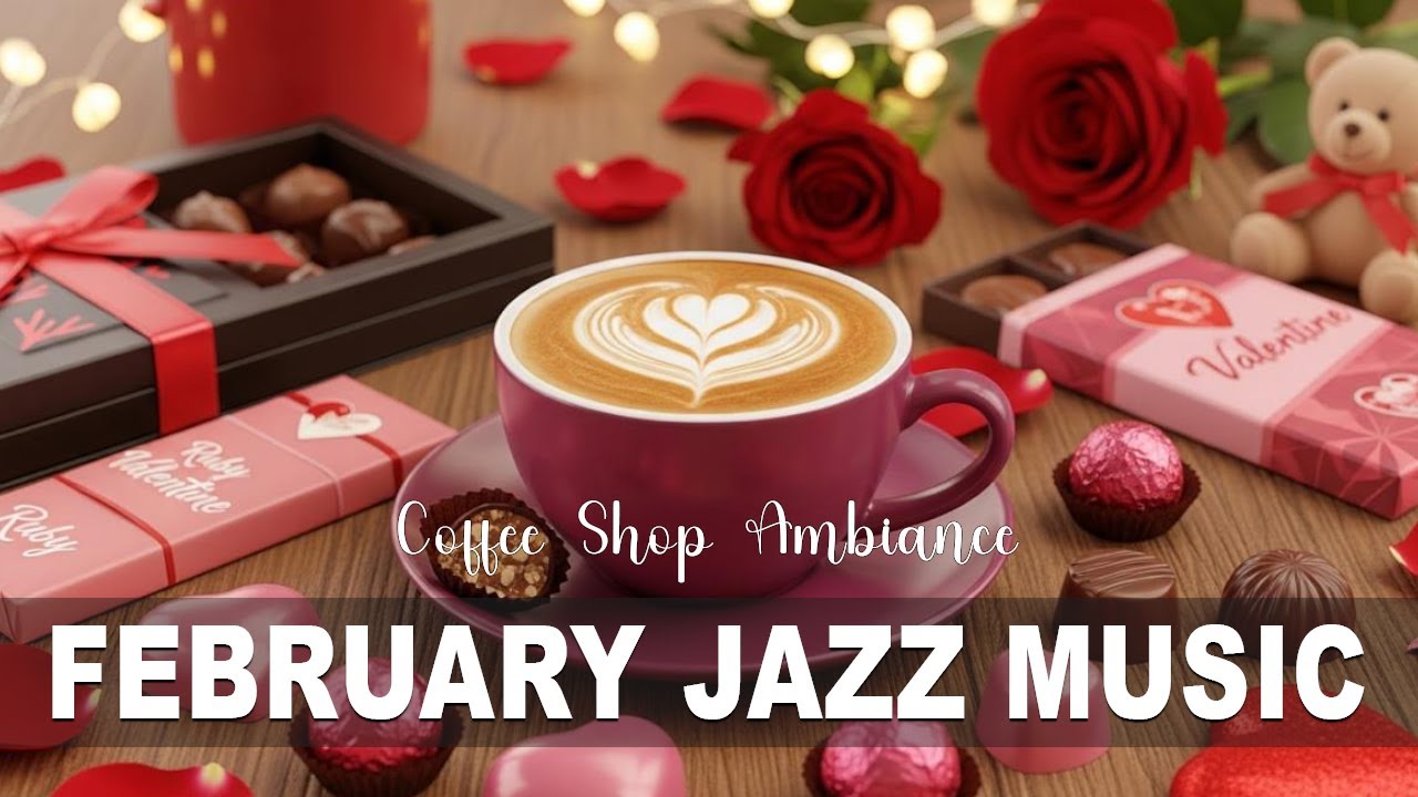 February Jazz Music ☕💕 Bossa Nova Instrumental and Relaxing Jazz Cafe Music for Holiday Moods.