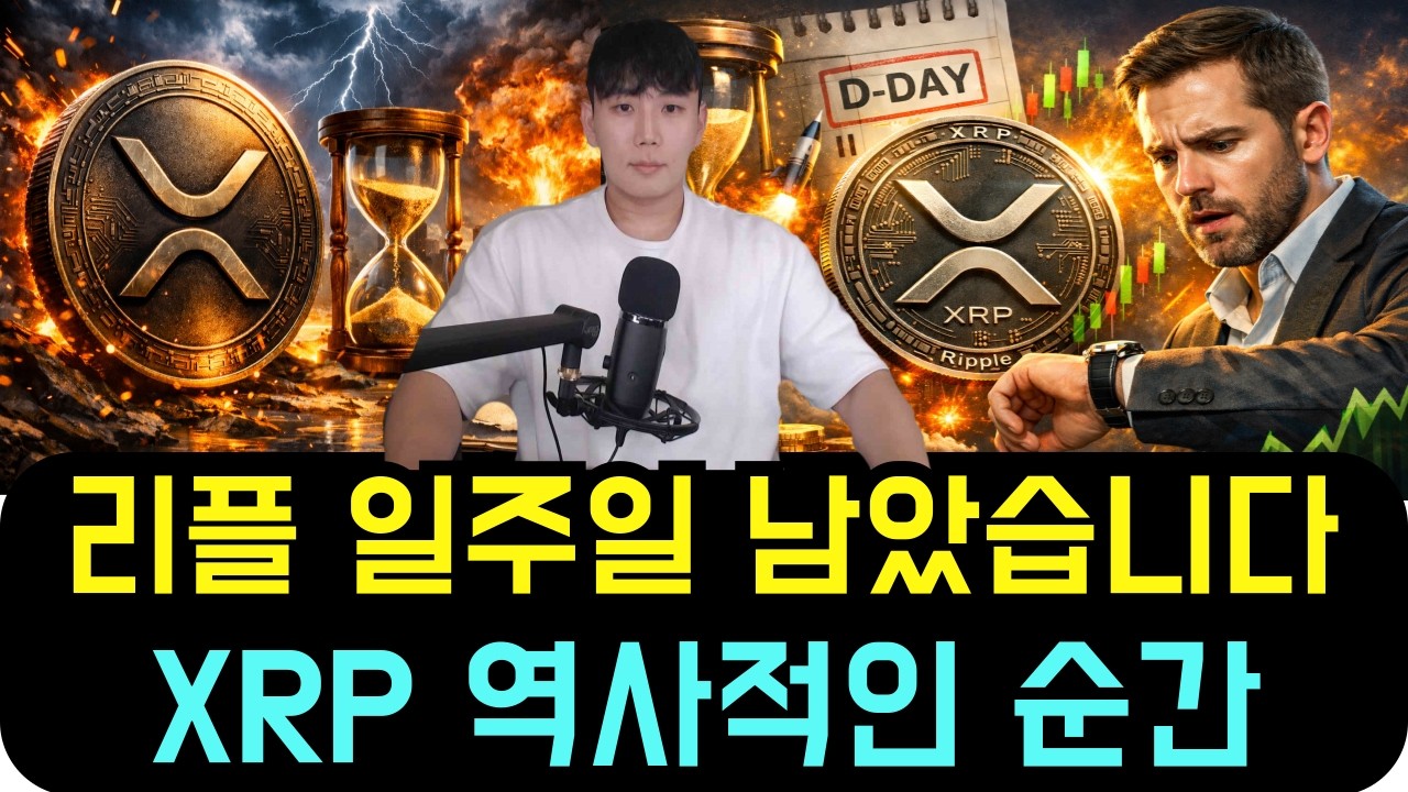 리플 XRP [긴급] 딱 일주일 남았습니다 XRP 역사적인 순간