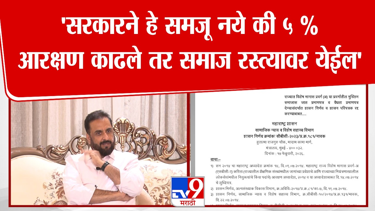 Imtiyaz Jaleel On Muslim Reservation | 'सरकारने समजू नये की ५ % आरक्षण काढले तर समाज रस्त्यावर येईल'