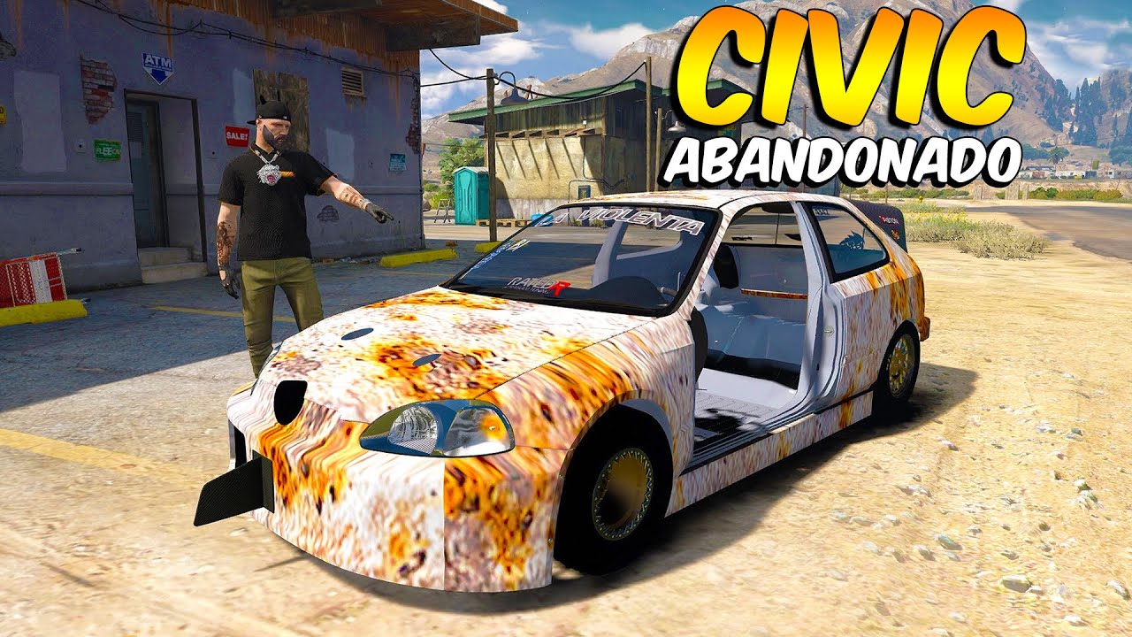 Arrancones En Un Civic De 10 HP Oxidado En Gta Roleplay 😂