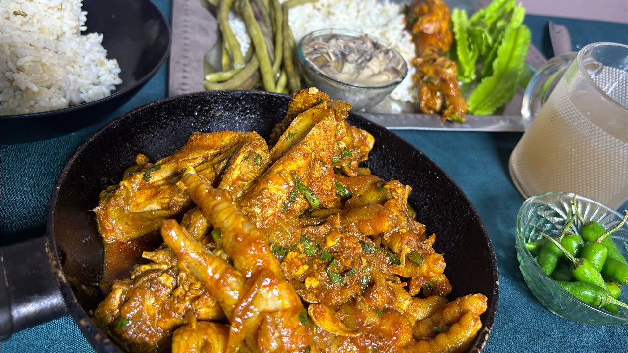 SPICY CHICKEN + green// MUKBANG//ASMR //Northeast MUKBANG