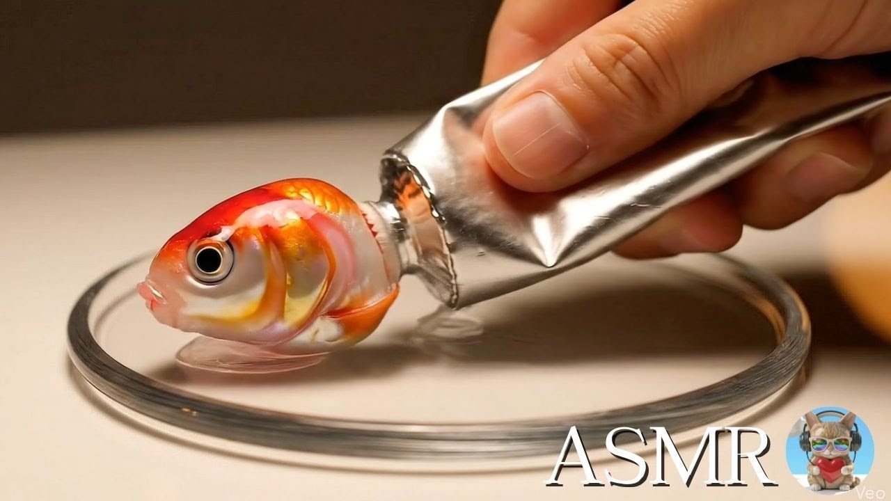 【Magic Tube ASMR】チューブからニュルッ！ジェルが生き物に変わる瞬間✨🐸まるで魔法のASMR🪄#aiasmr #asmr #relaxing