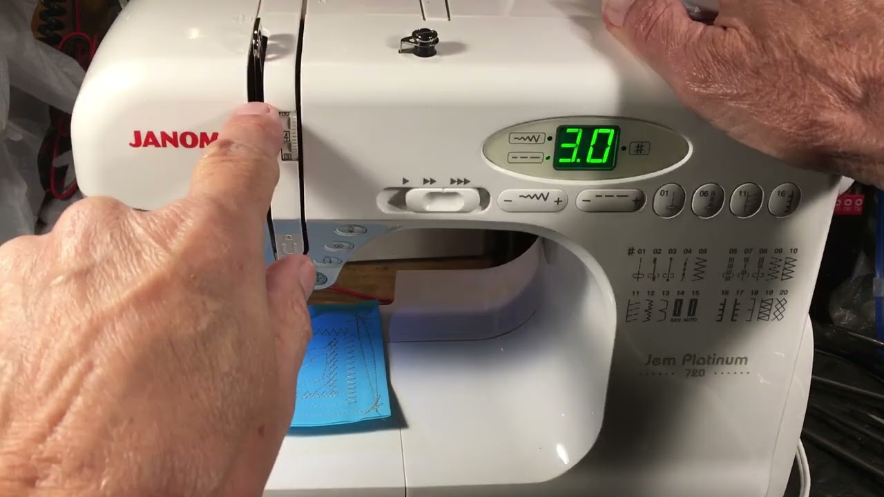 Janome Jem Platinum revue. Nice portable is  good for its purpose. Light & functional. (Video 180)
