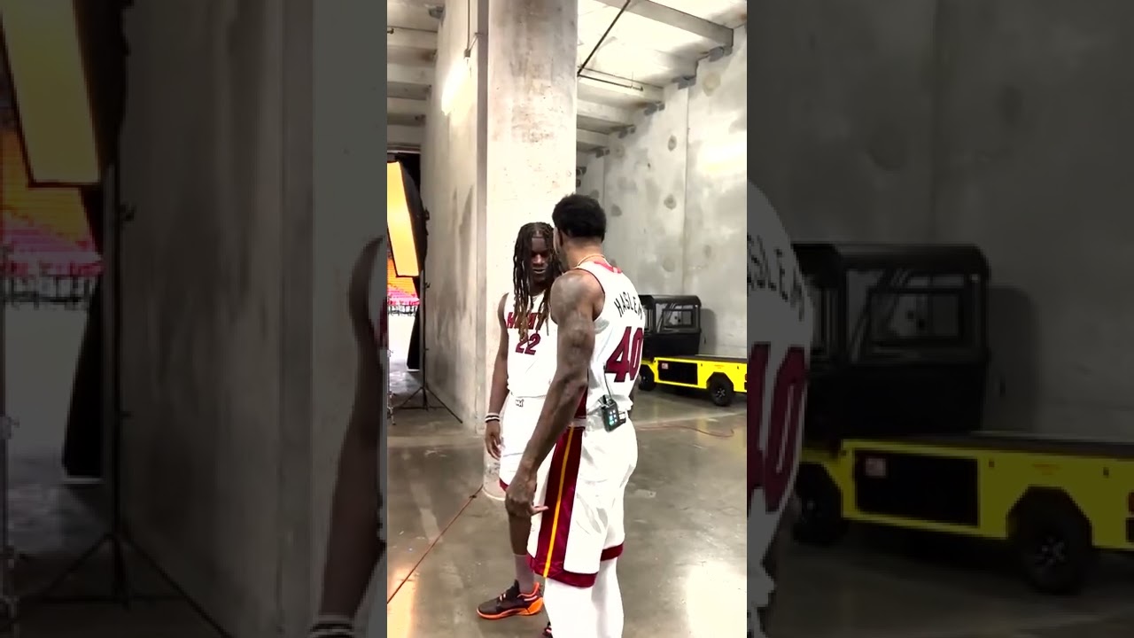 Udonis Haslem was so excited to see Jimmy Butler that he dropped his coffee 😅