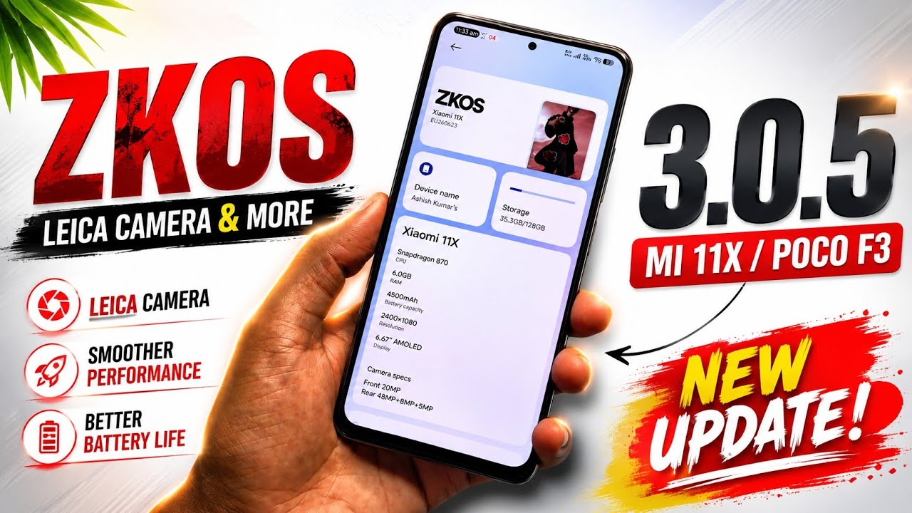 🔥 ZKOS 3.0.5 Android 15 PORT For Mi 11X / POCO F3 | HyperOS Experience, Leica Camera & More