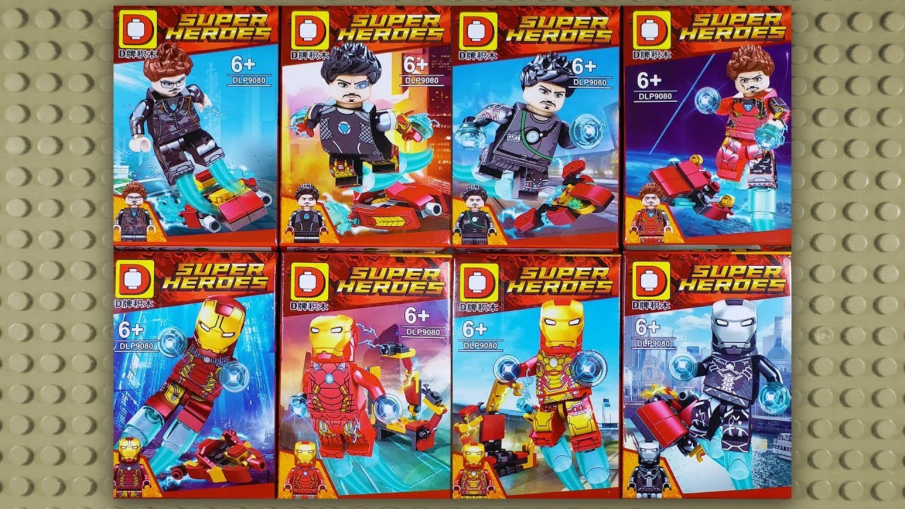 LEGO Marvel Iron Man Minifigures (knock-off) DUO LE PIN DLP9080