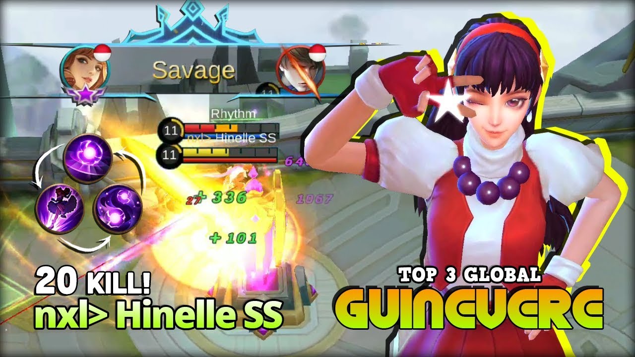 SAVAGE Perfect Guinevere with 20 Kill! Hinelle SS Top 3 Global Guinevere ~ Mobile Legends