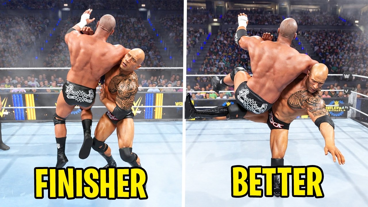 Завершающие приемы WWE 2K26 с улучшенным вариантом (RKO, PUNT, BFT)