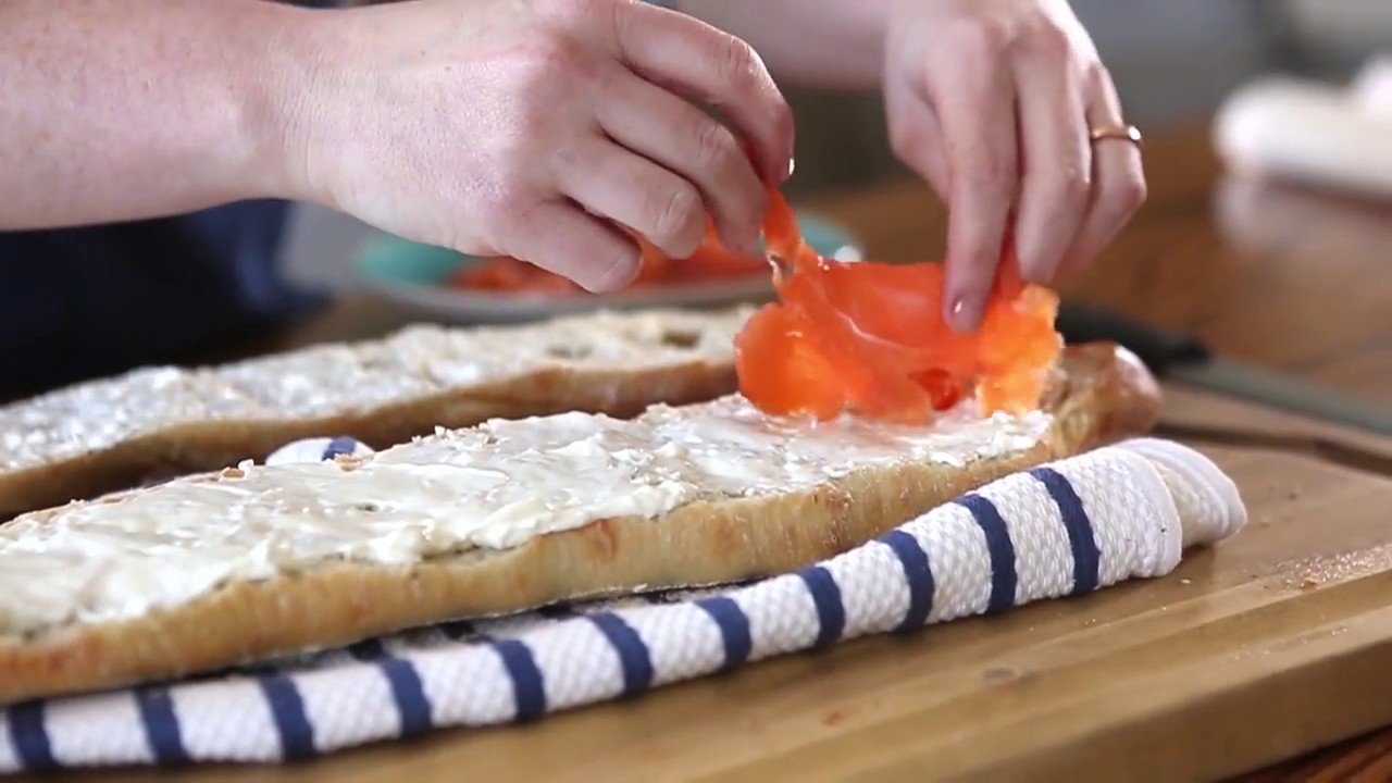 Smoked Salmon & Cream Cheese Baguette