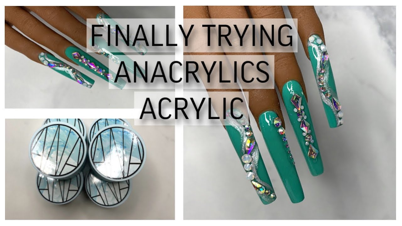 FINALLY TRYING ANACRYLICS ACRYLIC | LONG HAIR PRETTY NAILS CRYSTAL KIT