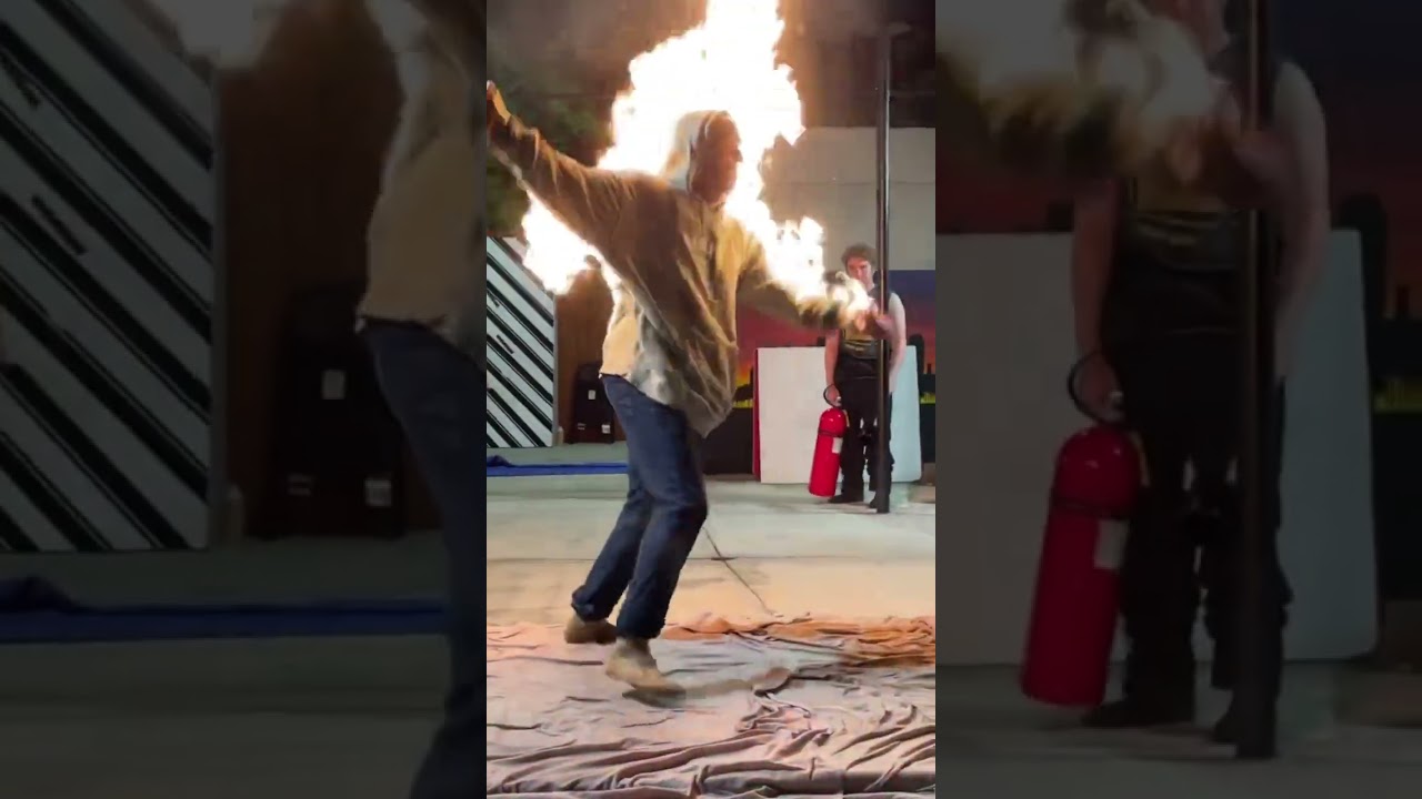 Fire burn 🔥 #fire #california #bts  #fireburning #stunt #shorts