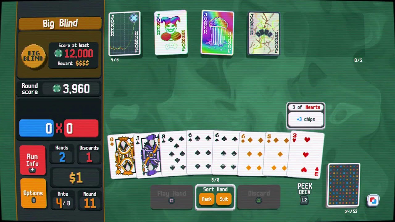 More Erratic deck
Green stake, Some type of brain training maybe? Balatro