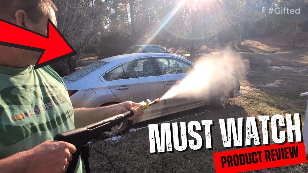 WattFlo Electric Pressure Washer - 2.5 GPM Power Washer with 4 Quick Connect Nozzles, Foam Cannon