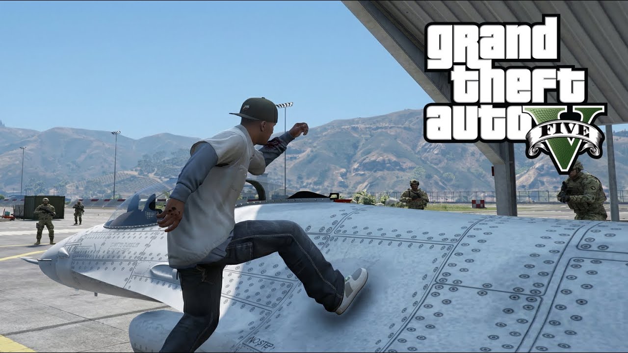 INTENTANDO ROBAR UN CAZA EN GTA | GRAND THEFT AUTO