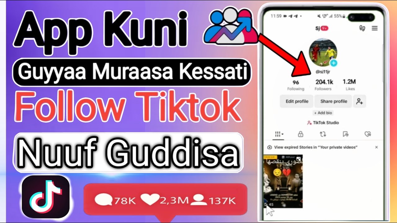 App Kuni Guyya Muraasa Kessatti Tiktok Nuuf Guddisa