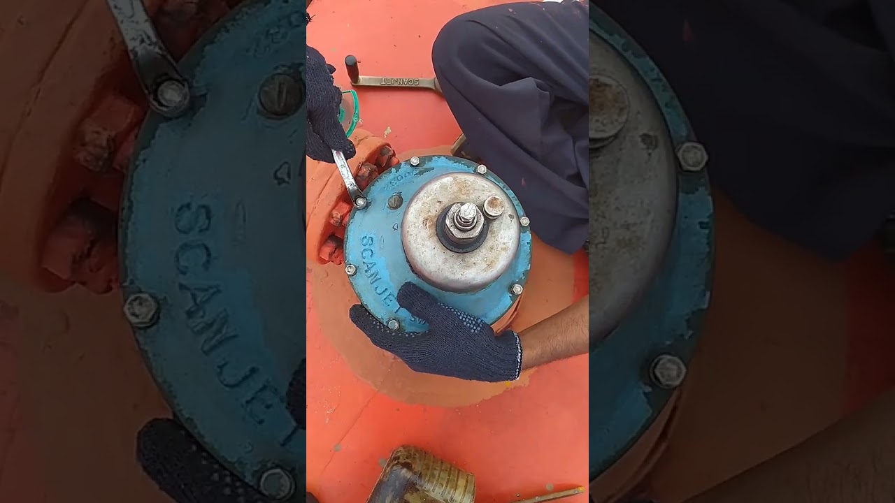 Tank cleaning machine (Cow machine ) maintenance onboard