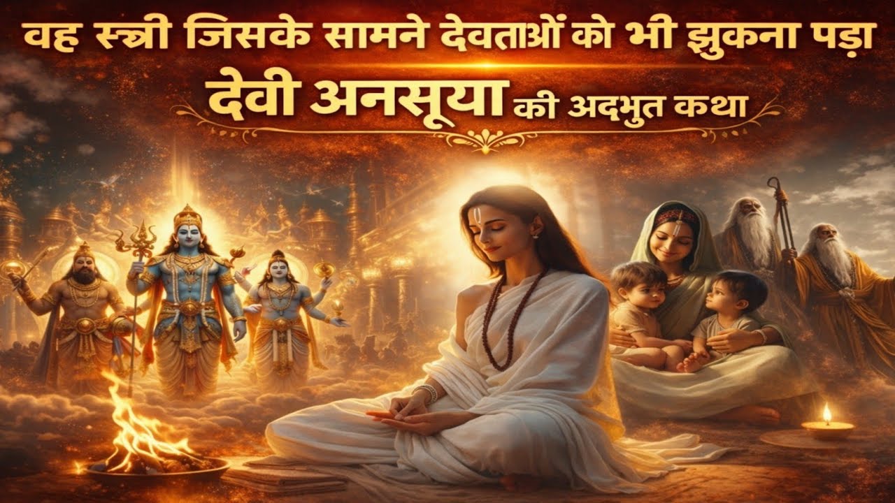माता अनसूया की दिव्य कथा | जब त्रिदेव भी शिशु बन गए | Anusuya Mata Story #hindistories 
