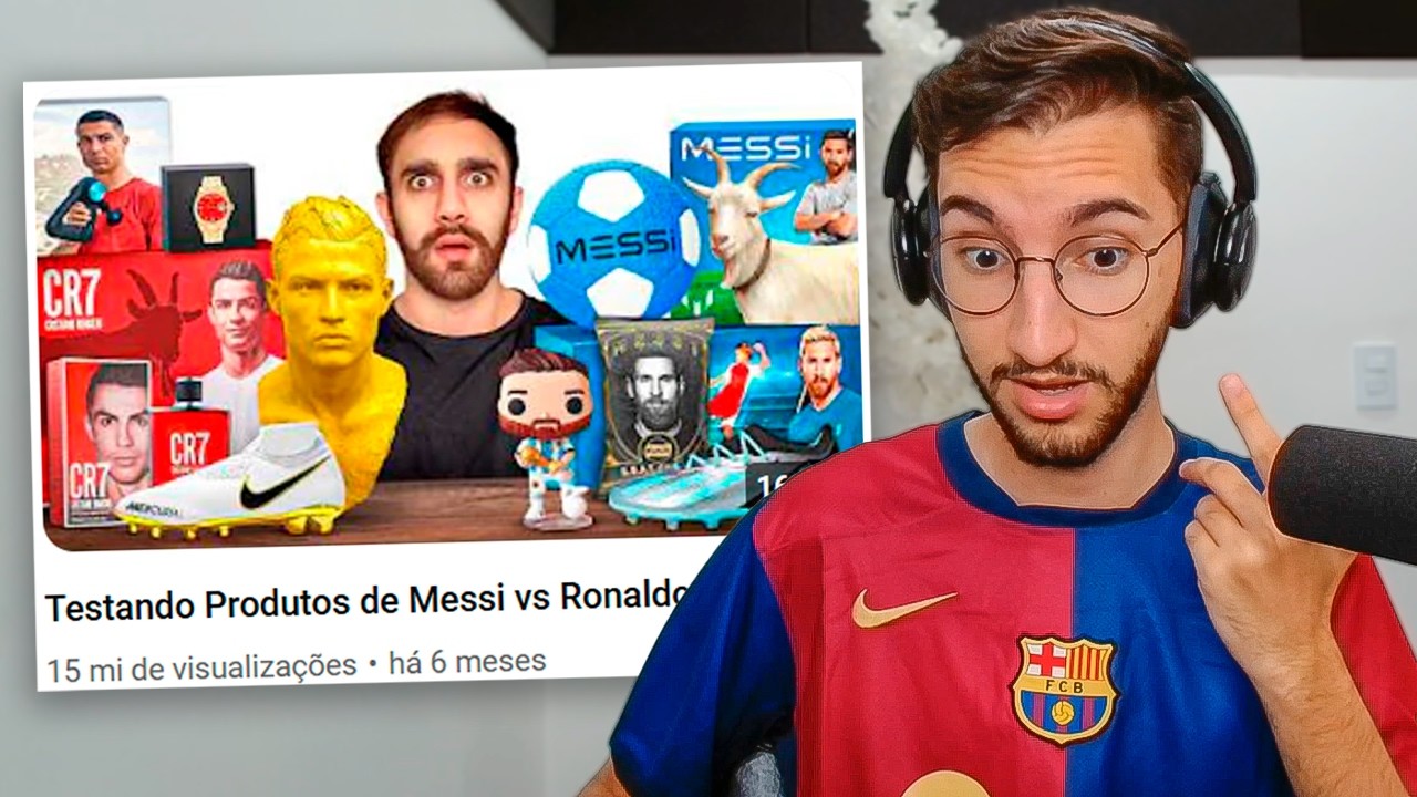 Testando Produtos de Messi vs Ronaldo