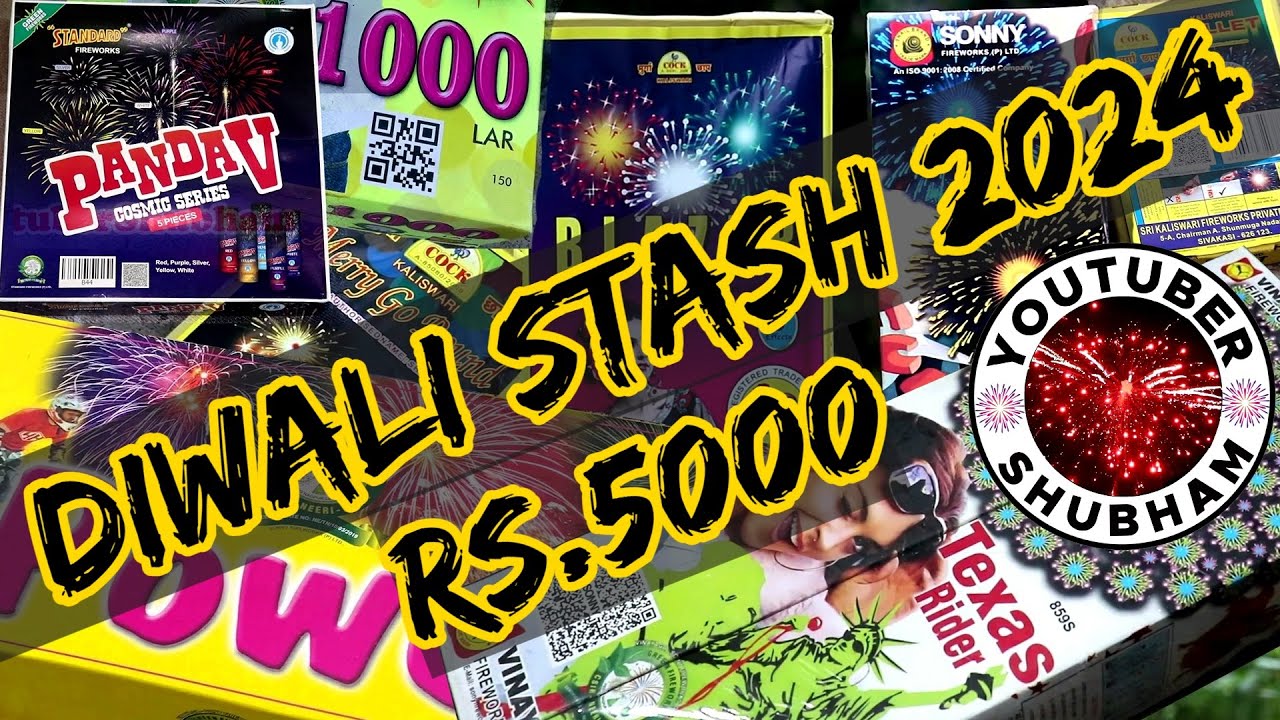 Diwali Stash 2024 worth Rs.5000 with Testing - Top 10 Must-Have Fireworks for this Festive Season