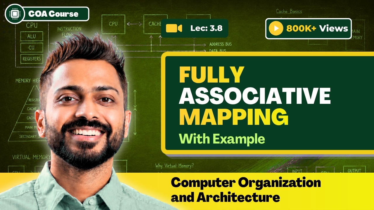 L-3.8: Fully Associative Mapping with examples in Hindi | Cache Mapping | Computer Organisation