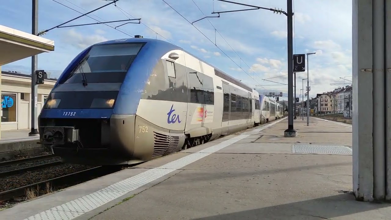 Mise en place d'un TER X73500 tripl&eacute; en gare d&rsquo;&Eacute;pinal pour Belfort