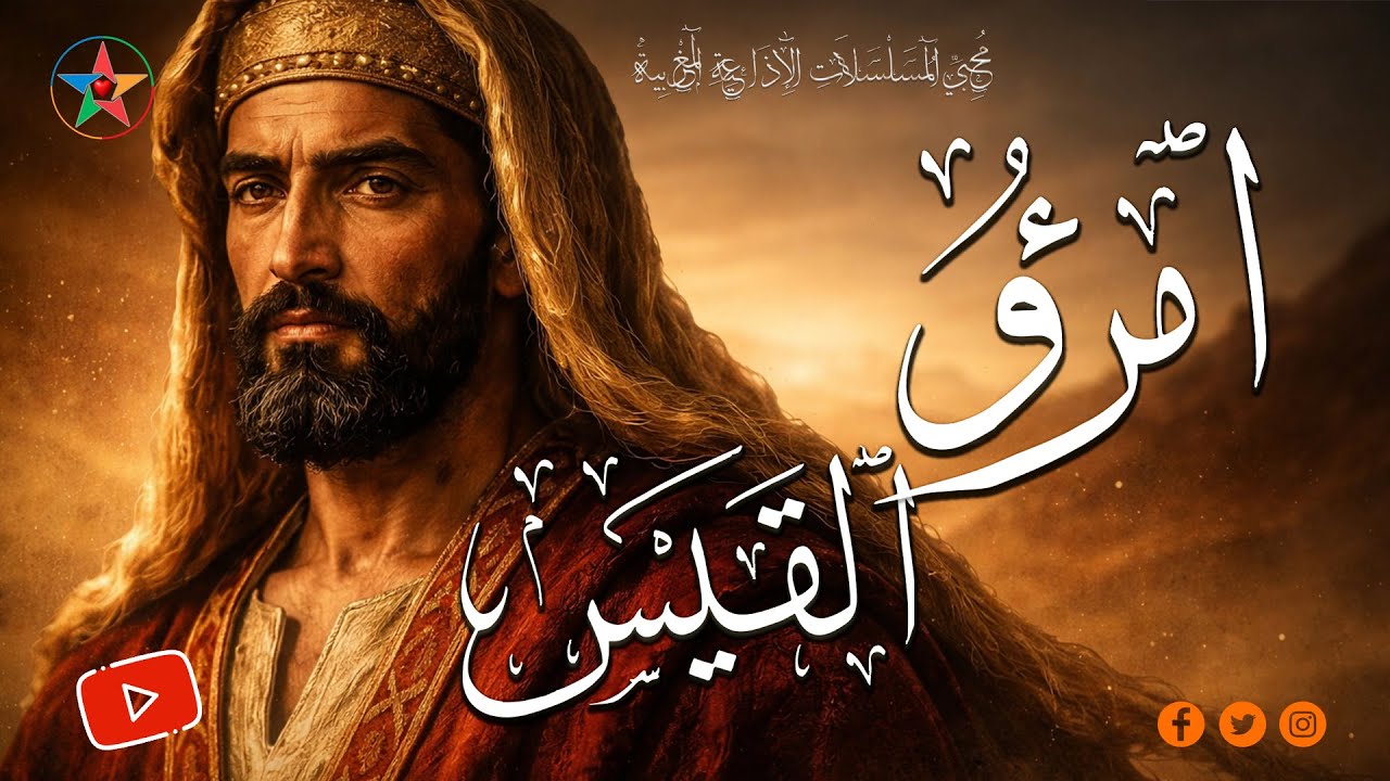 امرؤ القيس نُفي بسبب شعره،و دُفن في أنقرة و سمّمه ملك الروم ، مسلسل اذاعي مغربي نسخة مجمعة