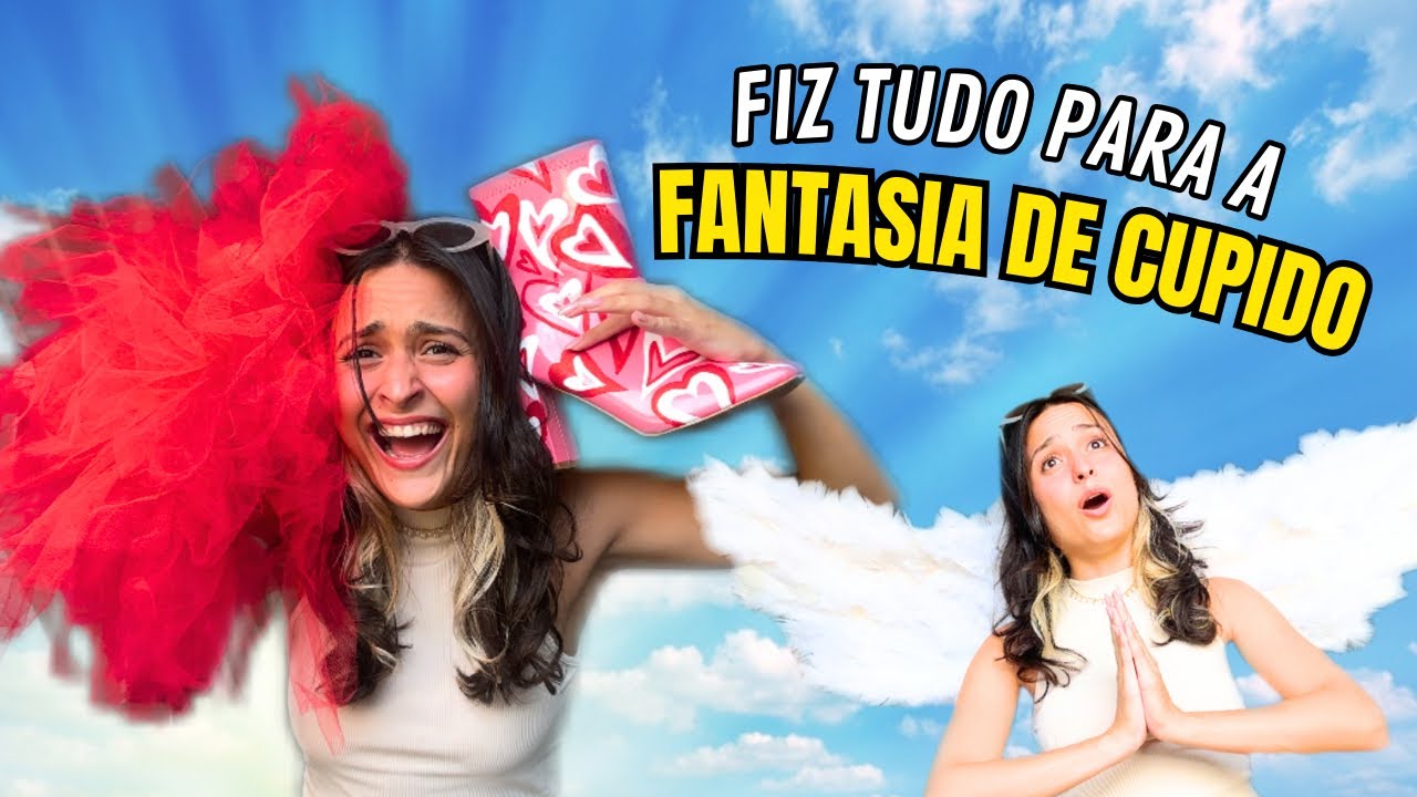 TENTEI FAZER UMA FANTASIA DE CUPIDO, SERÁ QUE DEU CERTO? - Tutorial Asa de anjo e tutu sem costura