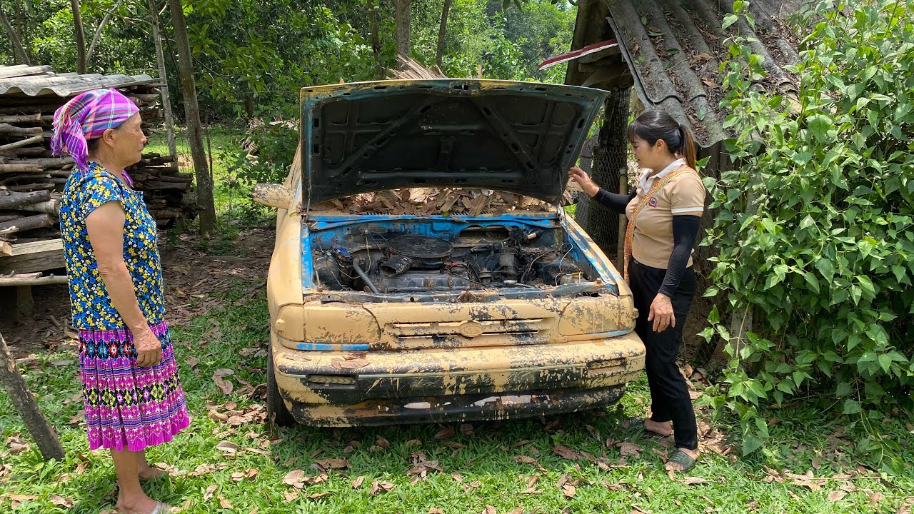 FULL VIDEO: Woman restores vintage car bought from old lady in neighboring village