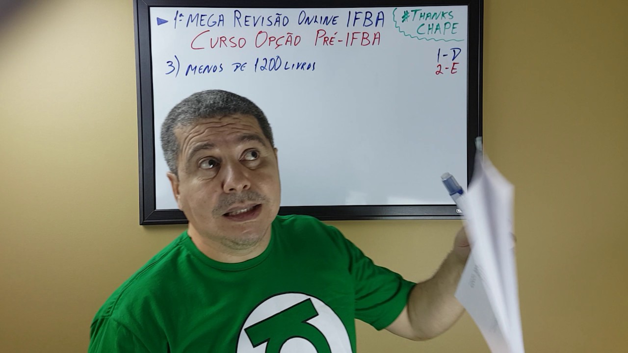 IFBA 2016 - MEGA REVISÃO - Parte 2