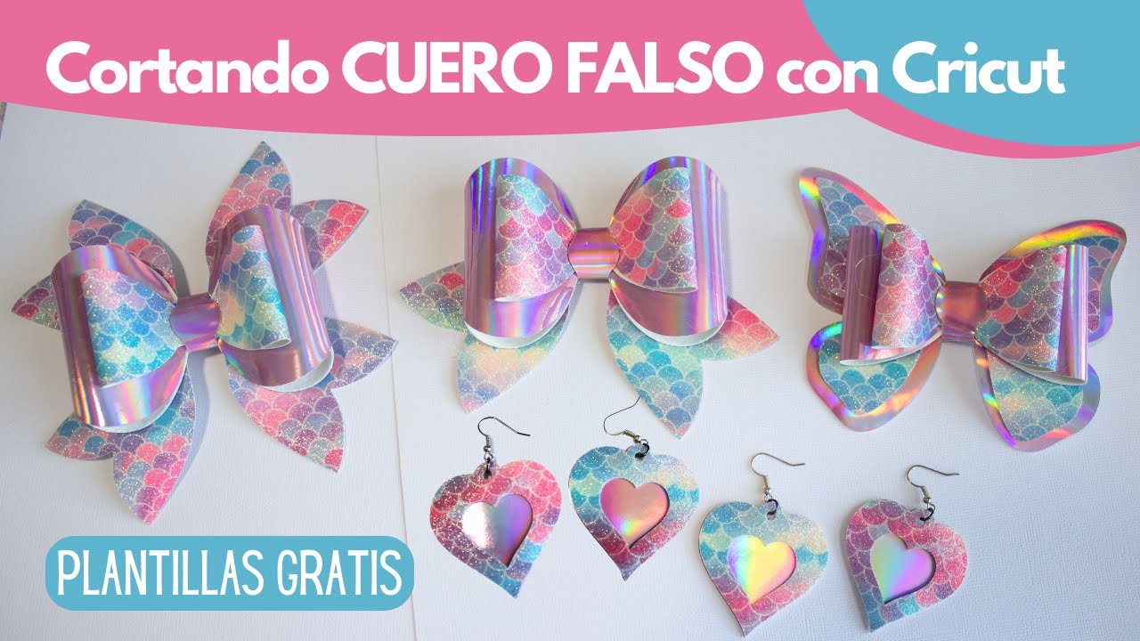 Idea de Negocio: Moños de Cuero Falso con Cricut 🎀 Como Cortar Cuero Falso con Cricut
