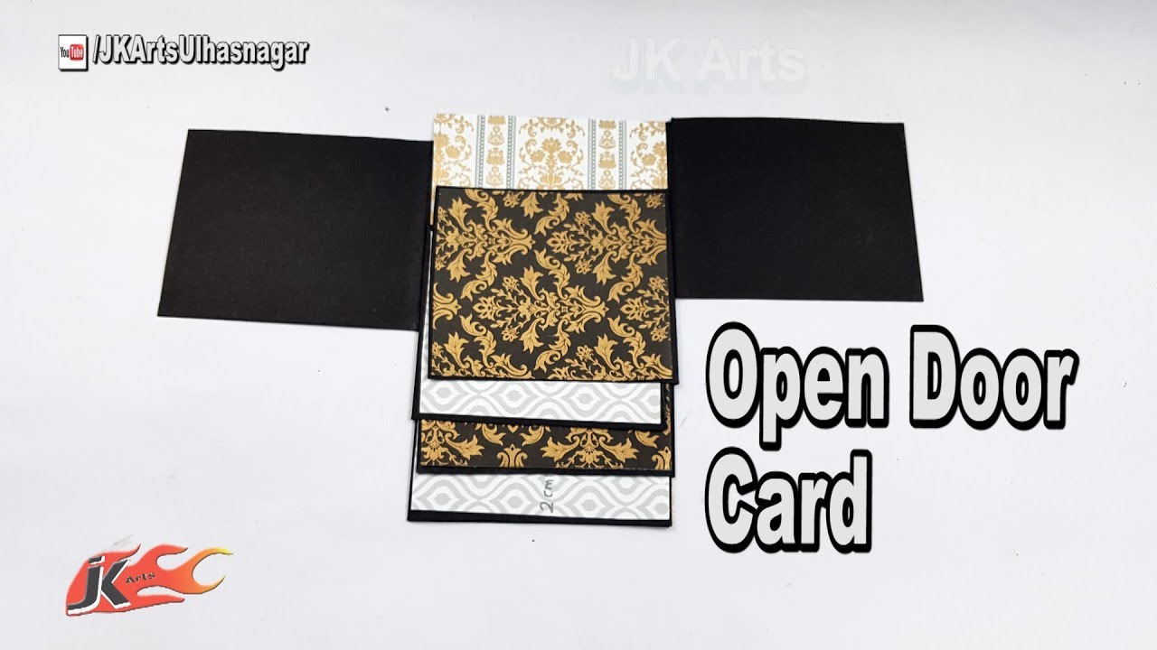 DIY Open Door Card Tutorial | Card for Scrapbook | JK Arts 1251