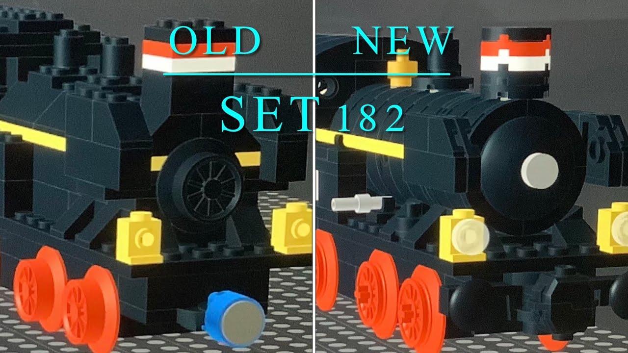 Lego trains, old meets new (Lego steam train Set 182)