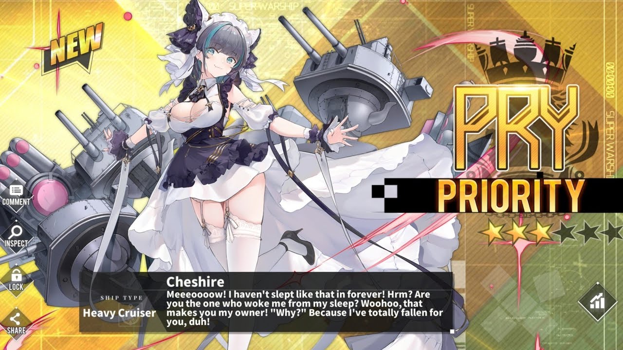 Azur Lane: Research Complete HMS Cheshire (Priority Research 3 Series)