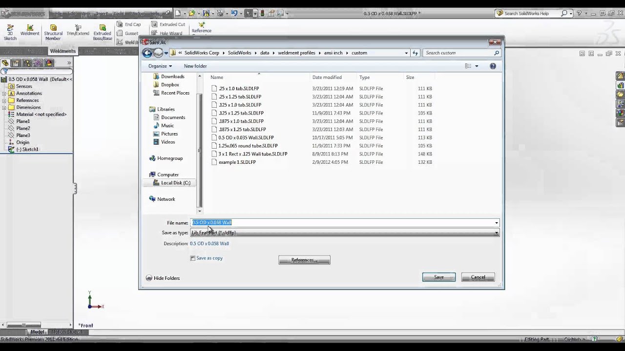 SolidWorks Tutorial: Custom Weldment Profiles by SolidWize