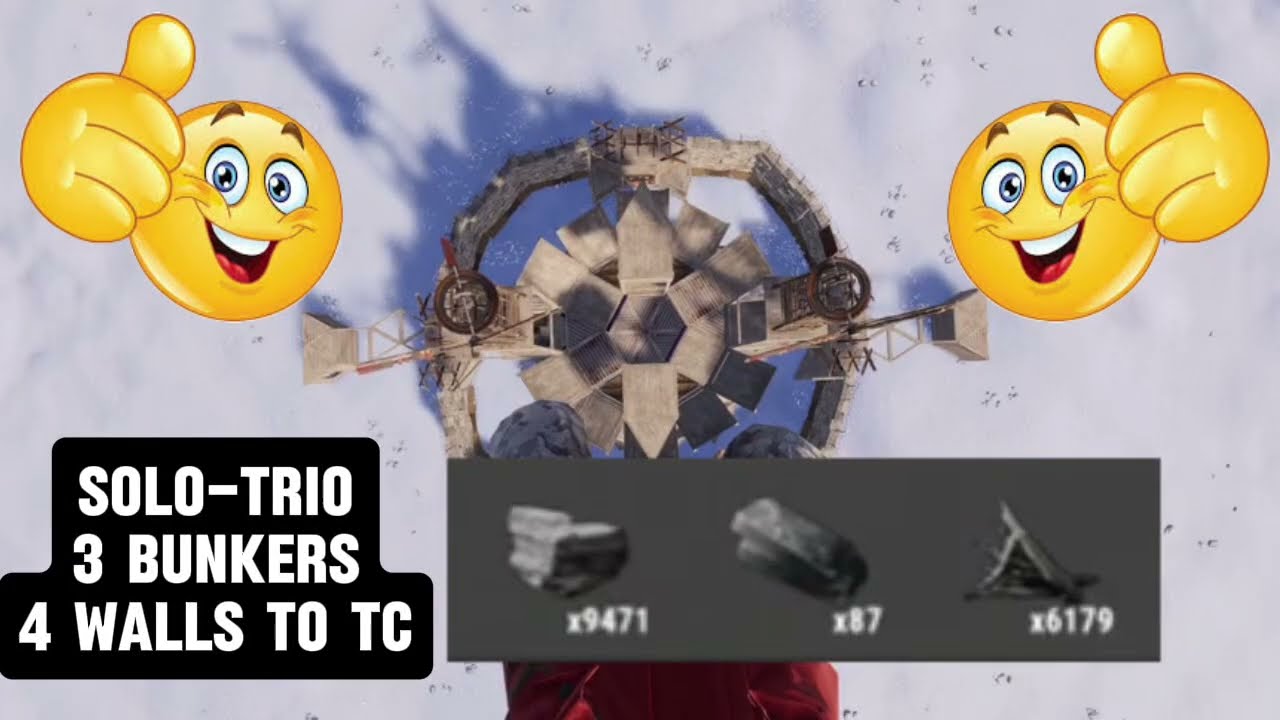 SOLO-TRIO TRIPLE BUNKER BASE, Anti Offline, Affordable Chad Base