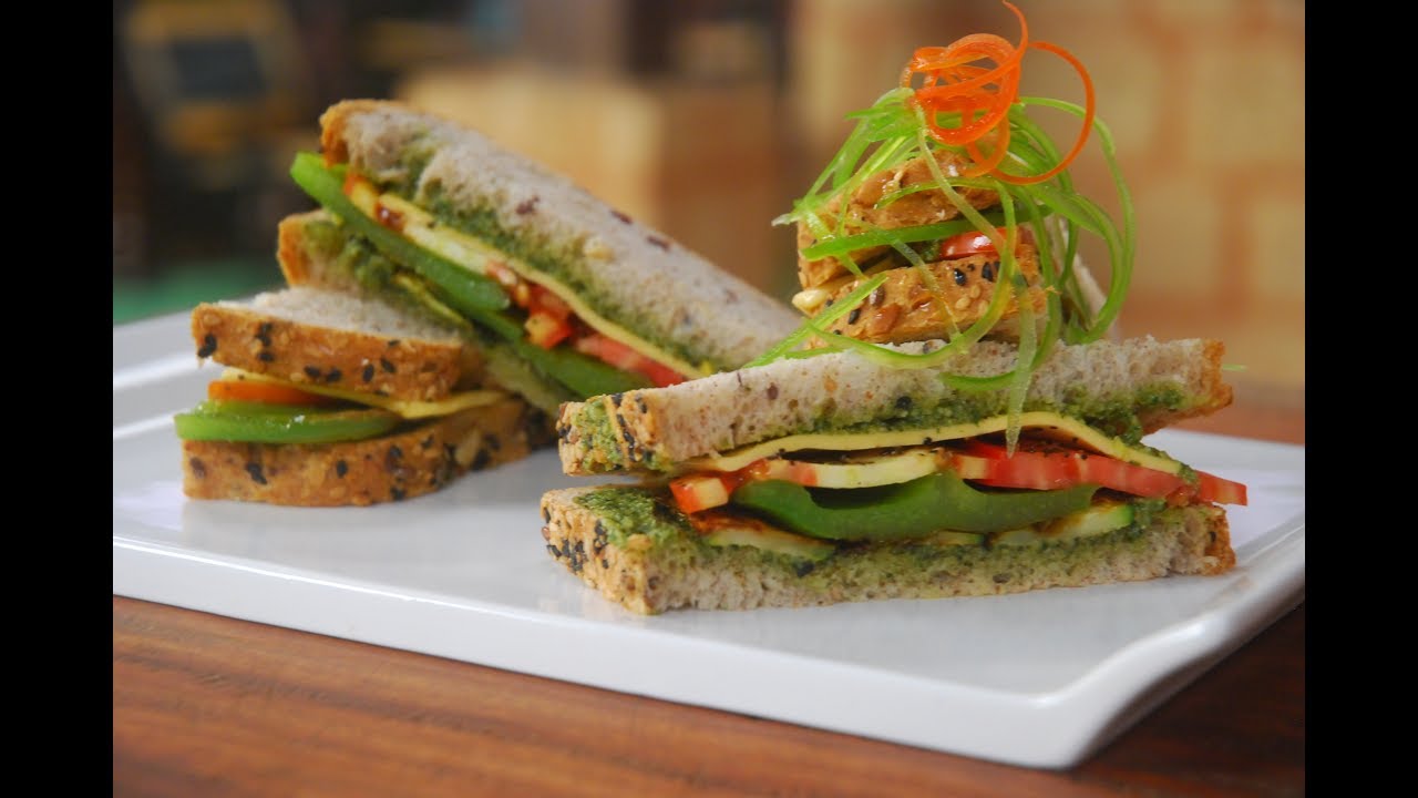 Pesto Sandwich with Grilled Vegetables | Cooksmart | Sanjeev Kapoor Khazana