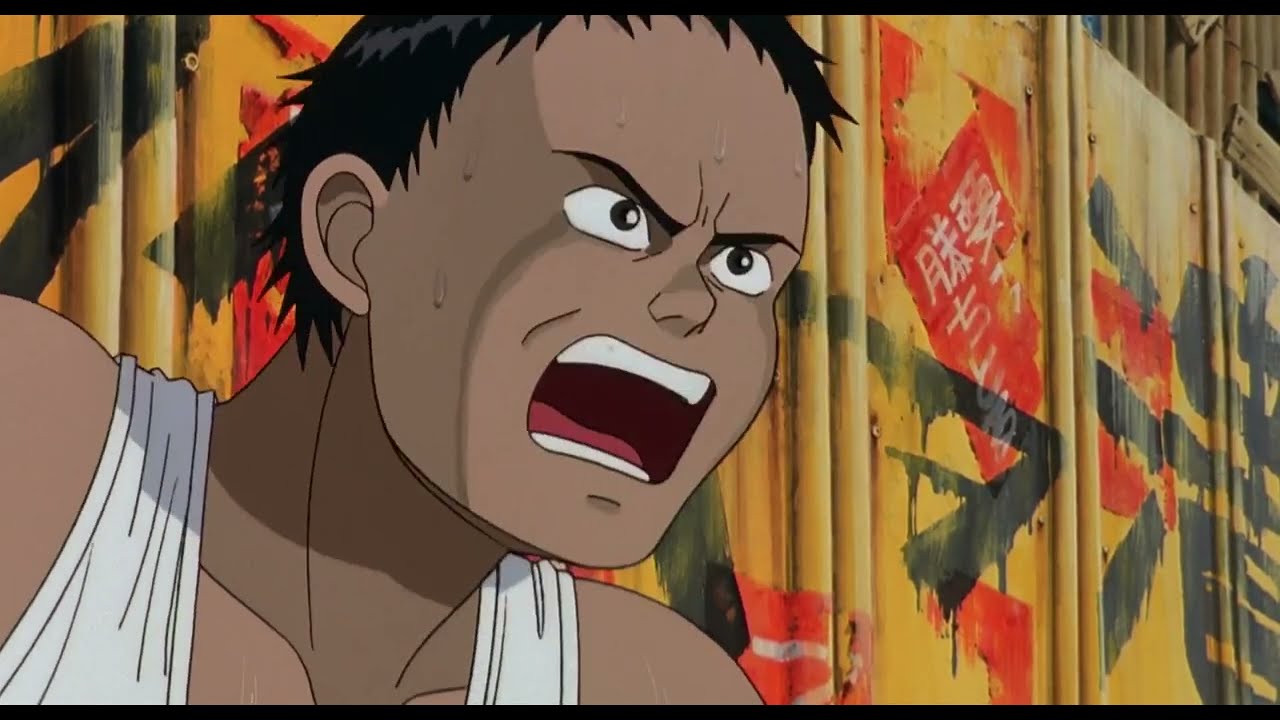 Tetsuo Beats Up a Guy & Shouts at Kaneda (Akira 1988) [Japanese Audio]