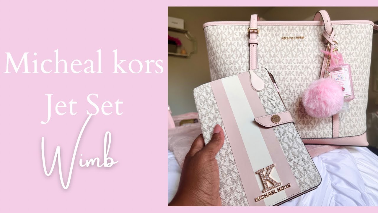 Micheal Kors jet set tote pretty blush💕What’s in my bag💕