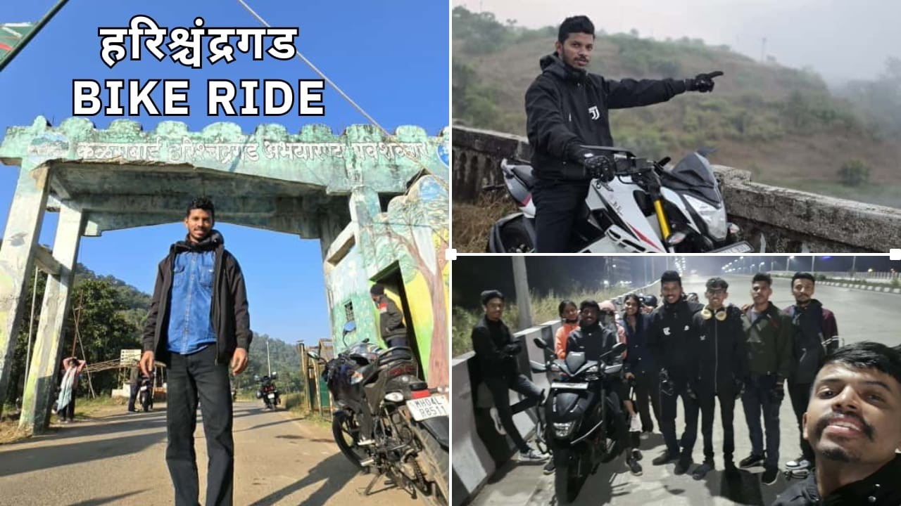 #17 धुक्याची चादर 6 bikes 12 friends Thane to Harishchandragad Bike ride Travel Vlog ! Marathi rider