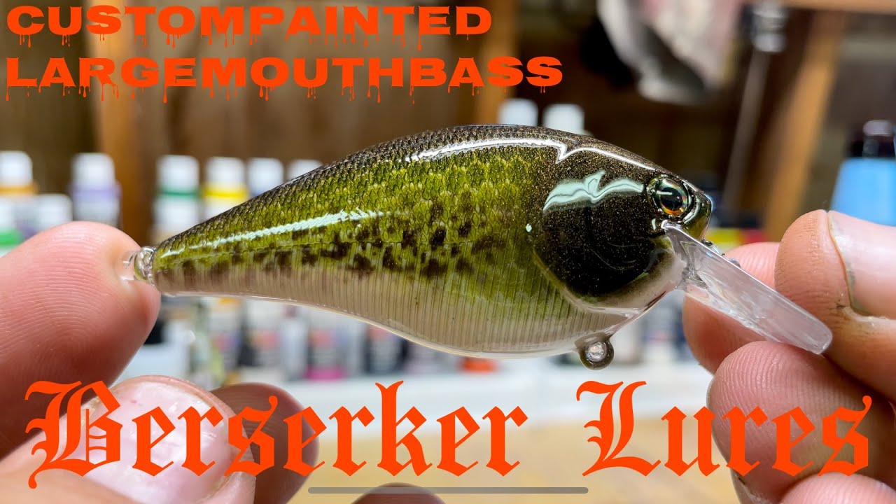 Custompainted fishing Lure largemouth bass.