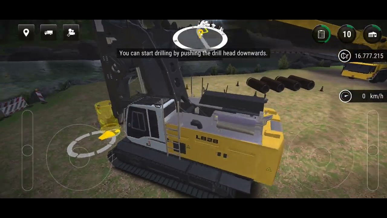 dril machine drive and big crane level 10 construction simulator 3 rajkumarmeenagaming