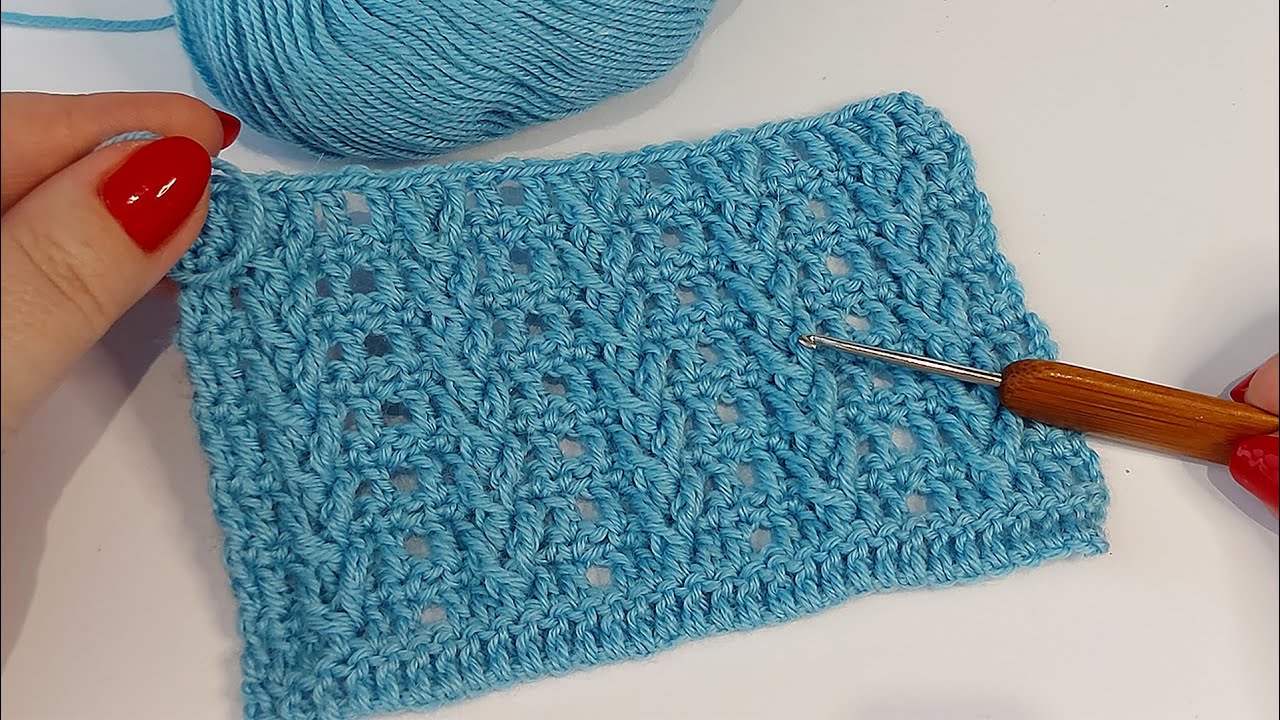 ШИКАРНЫЙ узор крючком - всего 2 ряда!✌🧶 Легкое и простое вязание крючком для начинающих/Easy Crochet