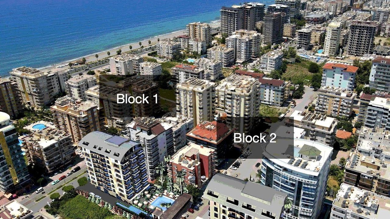 Квартира 1+1 на продажу в Махмутларе, Алания — новая, 150 м до моря