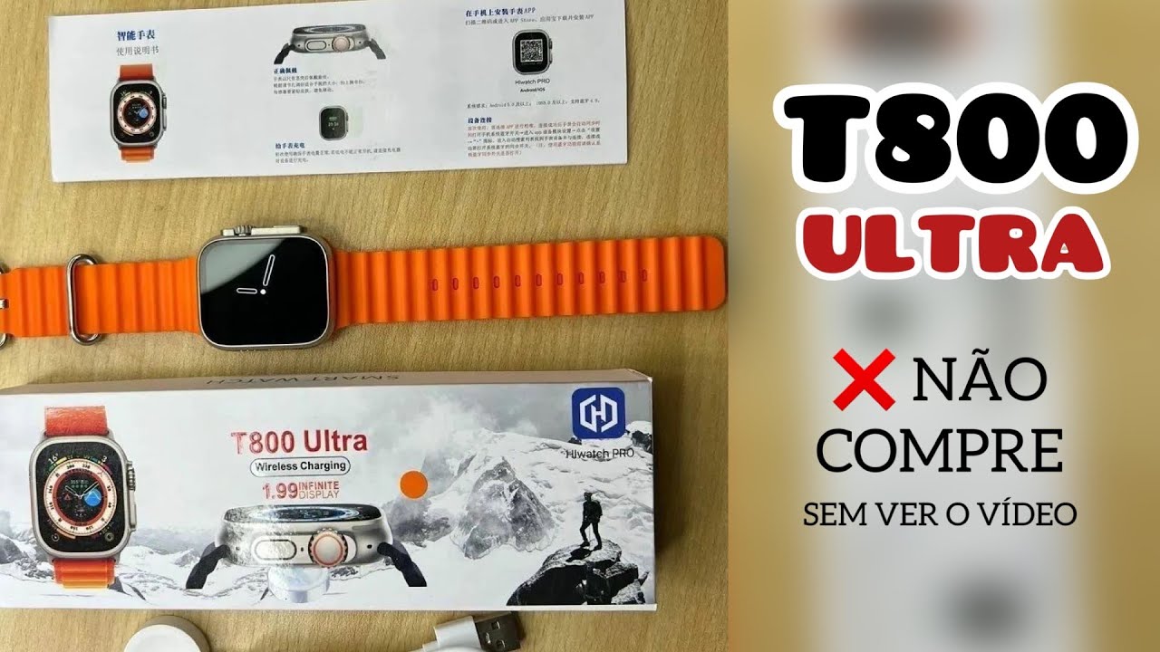 Conhecendo o Smartwatch T800 ULTRA | UNBOXING, REVIEW e PRIMEIRAS IMPRESSÕES.