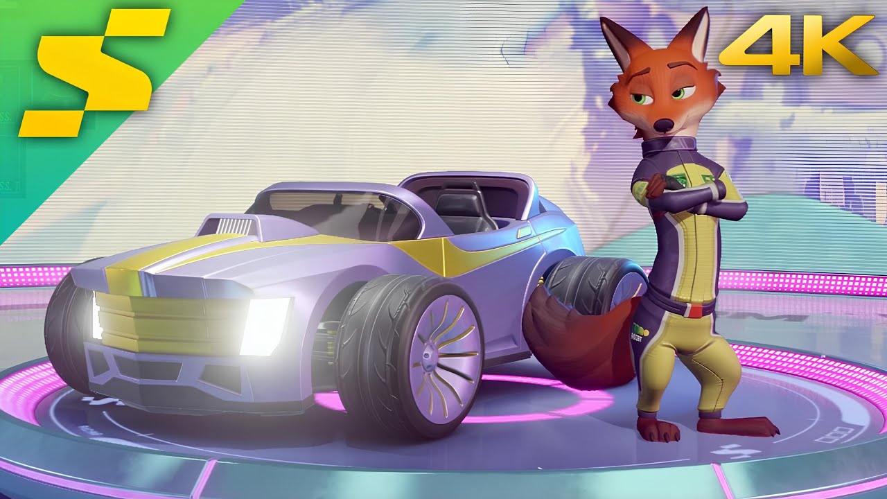 Disney Speedstorm Nick Wilde Gameplay and Unique Skill Showcase | 4K Season 17