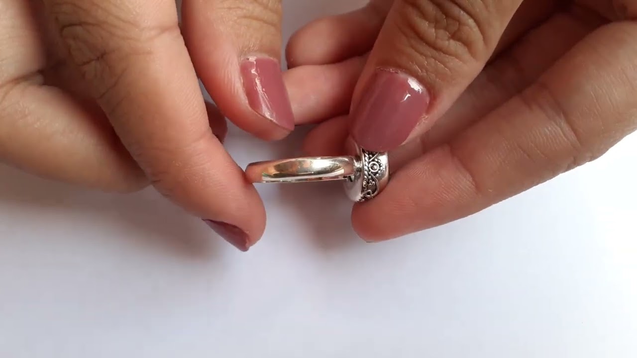 925 Silver Ring, Blue Topaz Ring, Gemstone Ring, Bali Silver Ring, November Birthstone Size 8